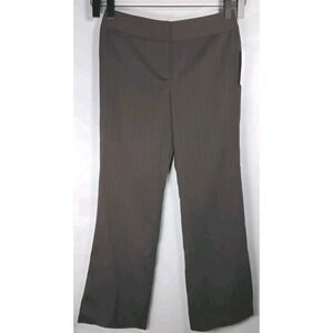 New Madison Studio Womens Brown Orange Pin Striped Career Dress Pants Size 8